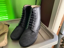 WWII GERMAN M1943 M42 BLACK LEATHER LOW BOOTS- SIZE 12 picture