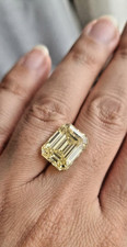 Premium Yellow Color Loose 4 Ct Emerald Cut CERTIFIED Lab-Grown CVD Diamond VVS1 picture