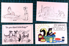 Vintage Comic Postcard Lot of 4 Syd Sprunger Dude Larsen Buzza-Cardozo USA Deer picture