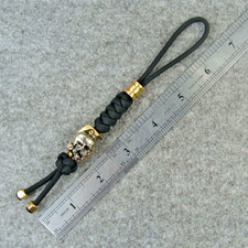 550 Paracord Knife Lanyard With Brass Hand Grenade Shape Bead Skull Bead picture
