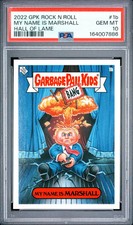 2022 Garbage Pail Kids Rock N Roll Hall Of Lame My Name Is Marshall #1b PSA 10 picture