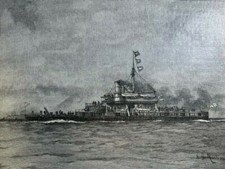 1886 British Navy illustrated picture