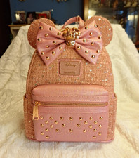 Loungefly Disney Minnie Mouse Ears & Bow Pink Glitter Mini Backpack WDBK4319 picture