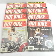 VINTAGE 1989 HOT BIKE MOTORCYCLE MAGAZINE LOT OF 8 ISSUES CHOPPERS HARLEYS  picture
