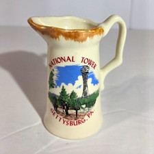Vtg Gettysburg National Tower Creamer Pitcher Souvenir PA Historical Demolished picture