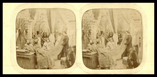 Le Marchand de Tissus, ca.1870, day/night stereo (French tissue) vintage print picture