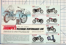 Vintage 1964 Triumph Motorcycles Catalog Brochure Ad Bonneville Tiger Cub picture