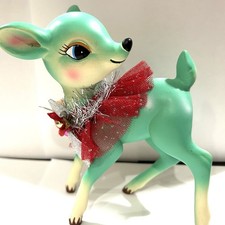 Vintage Style New Christmas Figurine Of Kitschy Reindeer Approximately 8 Inches picture