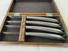 VINTAGE MURPHY KNIVES Cutlery IN Wood Case SET OF 4 1941-1954. picture