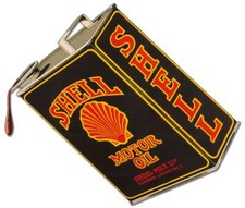 SHELL MOTOR OIL CAN DRIPPING OIL 20