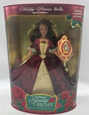 '97 Disney Beauty & The Beast Enchanted Christmas Belle Holiday MINT, never open picture