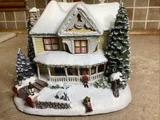 Hawthorne Village: Thomas Kinkade’s -VICTORIAN HOMESTEAD - COA- LIGHT - EUC picture