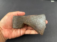 Old Vintage Hand Forged Rustic Iron Axe Hatchet / Axe Head Wood Cutter Tool PM33 picture
