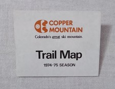 1974-1975 COPPER MOUNTAIN COLORADO SKI RESORT POCKET TRAIL MAP BROCHURE picture