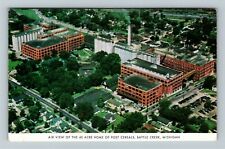 Battle Creek MI-Michigan Aerial View 40 Acre Home Post Cereals Vintage Postcard picture