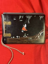 Scrapbook Photo Album Book Antique Japan Asian Black Lacquer Inlay Mother Pearl picture