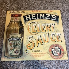 Heinz Celery Sauce 1993 Vintage Metal Sign picture