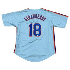 Darryl Strawberry Autographed New York Mets (Grey #18) Custom Jersey - JSA picture
