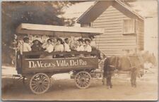 1908 GUERNEVILLE, Calif. RPPC Photo Postcard DA VEGA'S VILLA DEL RIO Horse Wagon picture