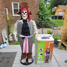 Vintage Gemmy 5 Ft Life Size Animated Dancing Pirate Skeleton Halloween w/Box picture