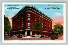 Minneapolis MN-Minnesota, Hotel Hastings, Outside Aerial Vintage Postcard picture