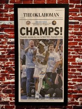 Oklahoma City Thunder 2025 World Basketball Champions Framed Newspaper picture
