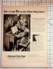 Vintage 1952 Hammond Chord Organ Magazine Ad Music Instrument Family picture