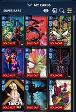 Topps Marvel Collect - 9 Regular/3 Now|VIP 2023-2025 Non-Award Super Rare (SRs) picture
