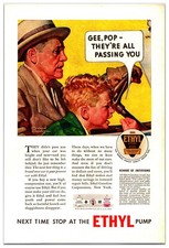 Vintage Original 1933 Ethyl Gasoline Original Print Ad (7in x 10) Advertisement picture
