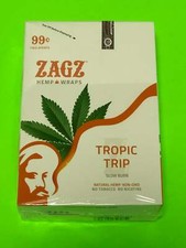 FREE GIFTS🎁Zagz Tropic Trip 50 High Quality Natural Hemp Rolling Paper🔥RARE💨♨ picture