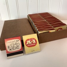 Vintage A-1 Pilsner Beer Matchbooks New Unstruck Box Of 50 *Read Description* picture