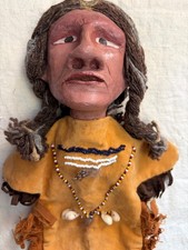 Plains Indian Old Hand Puppet Wooden picture