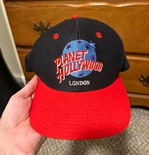 Planet Hollywood London Vintage Black/Red Snapback Hat Cap One Size Cotton picture