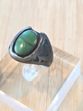OLD Old pawn Sterling Silver Carico Lake Ring Size 10.25 Good Luck Horseshoe picture