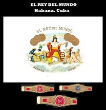 VINTAGE Set of 3 Cigar Bands & Cigar Label.The best Vintage Collectibles picture