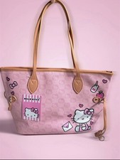 Hello Kitty Pink Tote Bag Handbag viral TikTok - Pink Brown White picture
