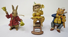 Metropolitan Museum of Art Cats & Rabbit Ornaments Musical Set of 3 EUC picture