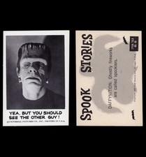1961 RARE Leaf SPOOK STORIES Card #46 NM+ FRANKENSTEIN • THE OTHER GUY picture
