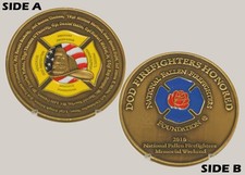DOD Firefighters 2010 National Fallen Firefighters Challenge Coin 3#X picture