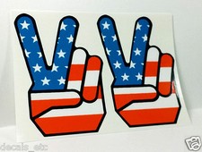 1960's PEACE SIGN x 2 Vintage Style Vinyl DECAL/Sticker, hippie, rat rod, racing picture