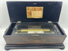 Antique 1880’s  76 Pin, 10 Tune Swiss Music Box Very Nice Sounds Great picture