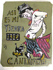 VTG HP MEXICAN TIN RETABLO MEXICAN SUPER STAR CANTINFLAS: his 1st 1937 film picture