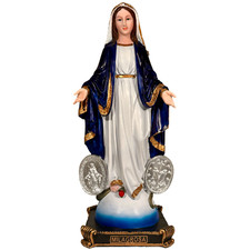 Virgen Milagrosa 16 Inch Resina Figure Virgen De La Medalla Milagrosa picture