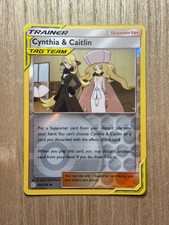 Cynthia & Caitlin Reverse Holo Uncommon SM - Cosmic Eclipse 189/236 NM picture