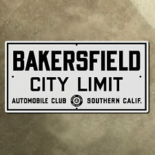 Bakersfield California ACSC city limit boundary highway road sign 1929 24x12 picture