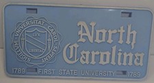 Vintage North Carolina Raised Letters License Plate Vanity Plate picture