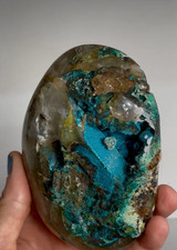 Spectacular Blue Chrysocolla Geode – Vibrant Natural Color – Tentadora Mine, Pis picture
