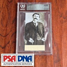 PAT GARRETT Autograph BILLY THE KID Lawman Cut Signature SIGNED Sheriff  * PSA picture