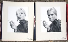 PAIR WILD VINTAGE 60S FASHION PHOTOGRAPHS DOUG WILKINS SIGNED MID CENTURY MODERN picture