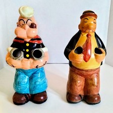 Vintage Popeye & Wimpy Kitchen Utensil Holder 1980 Pottery Collectible 11